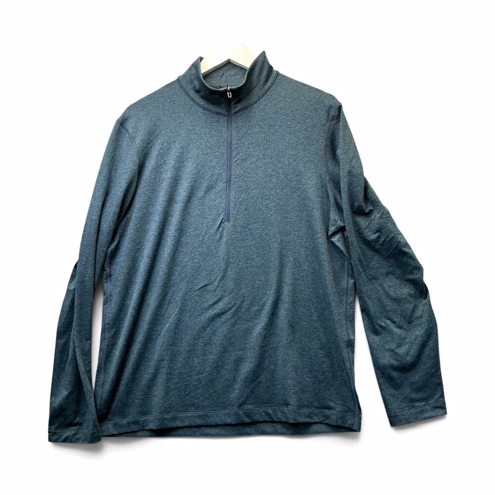 Lululemon Men's Gray 1/4 Zip Mock Neck Long Sleeve Pullover Activewear Size L